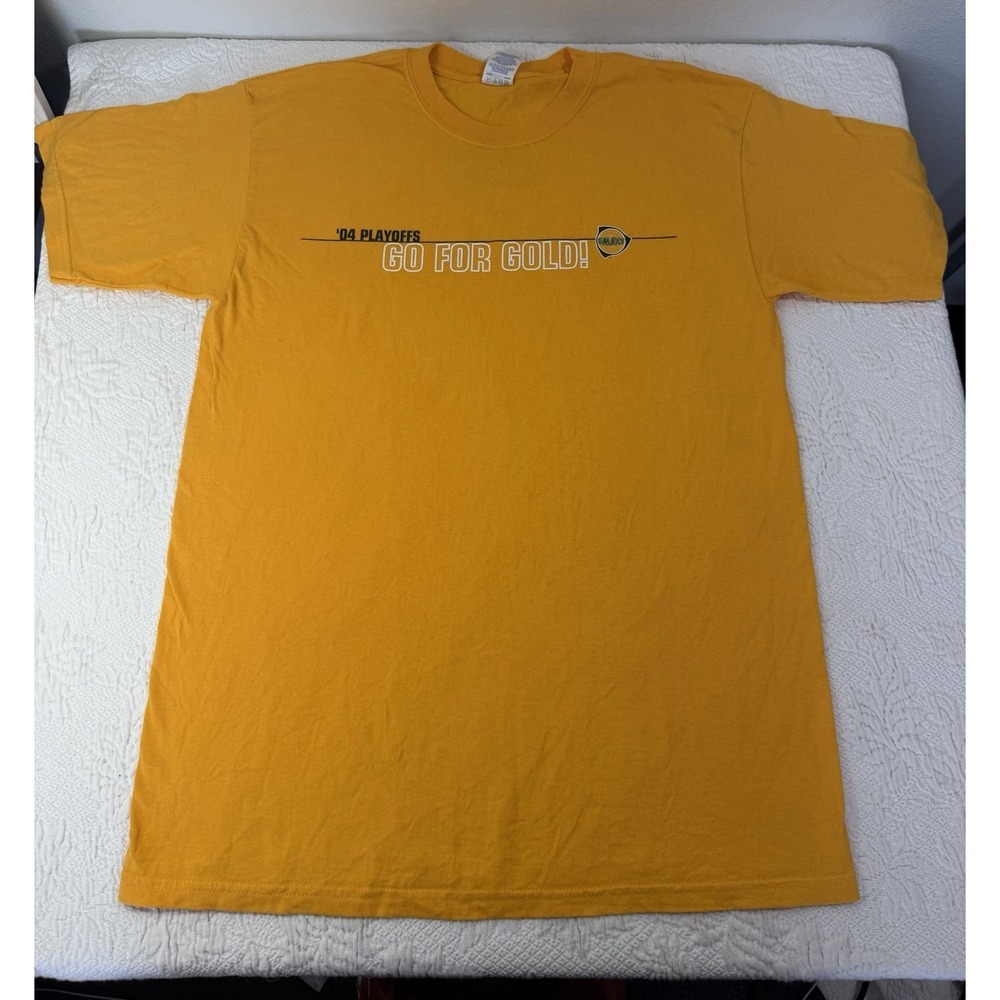 Vintage 2004 Los Angeles Galaxy Playoffs T-Shirt‎ Mens L MLS Soccer Go For Gold!